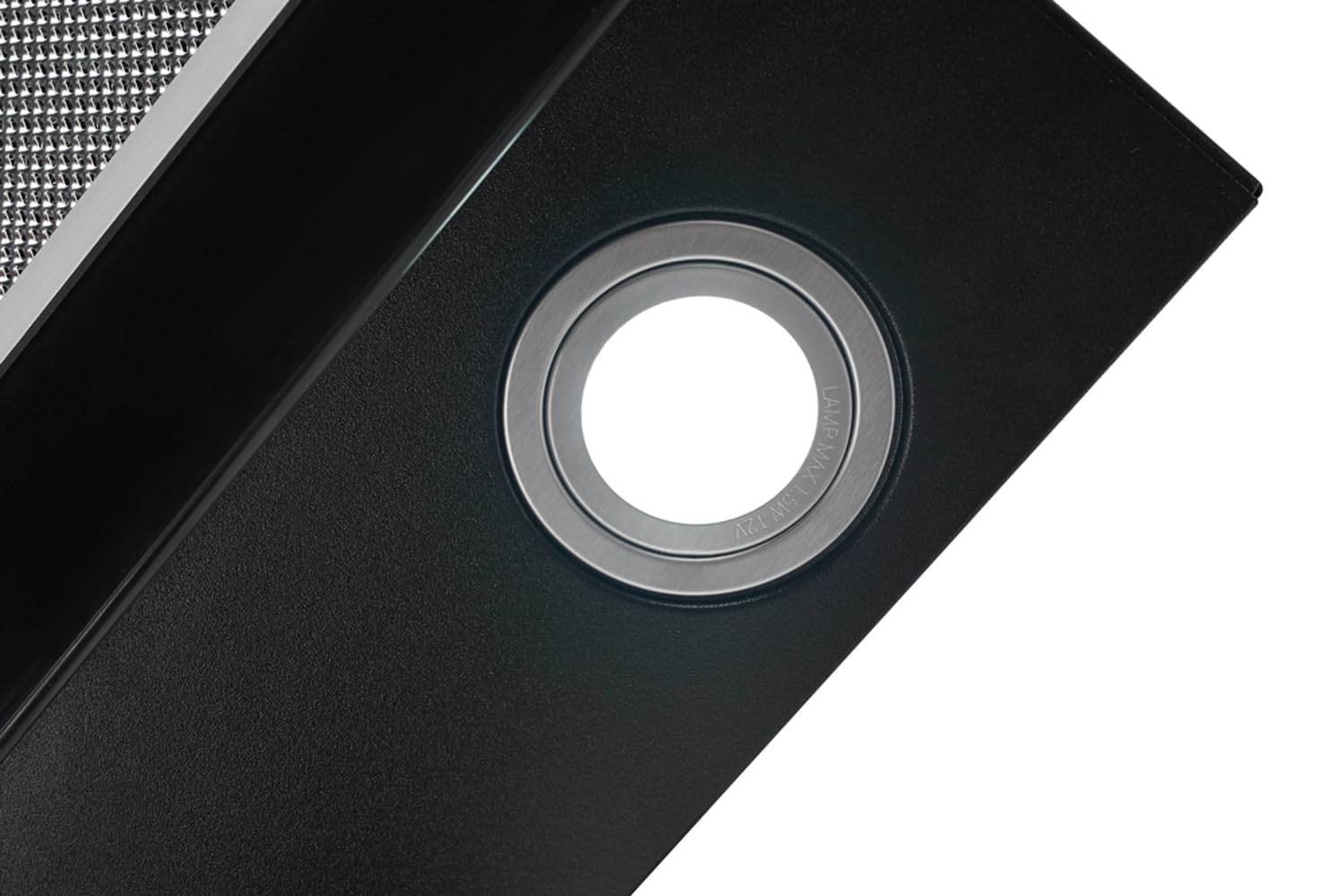 Respekta Dunstabzugshaube kopffrei 60 cm schräg Glasschirm Edelstahlrahmen Schwarz Abluft Umluft CH89060S A++ 39–59 dB