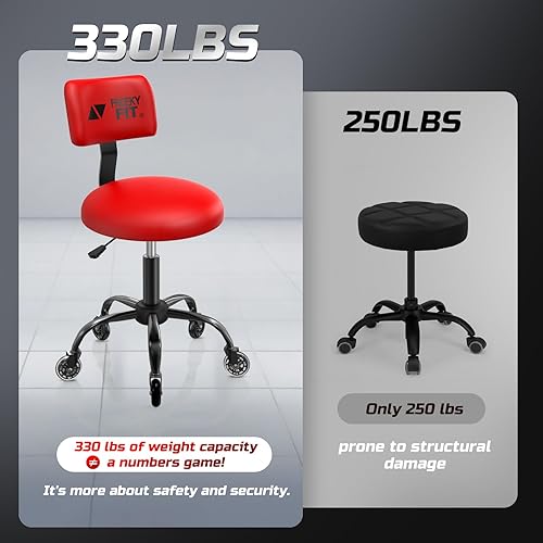 Miniatura 32 de Mechanic Taburete con ruedas, asiento de auto con bandeja de herramientas grande para talleres de reparación de automóviles, taburete de taller