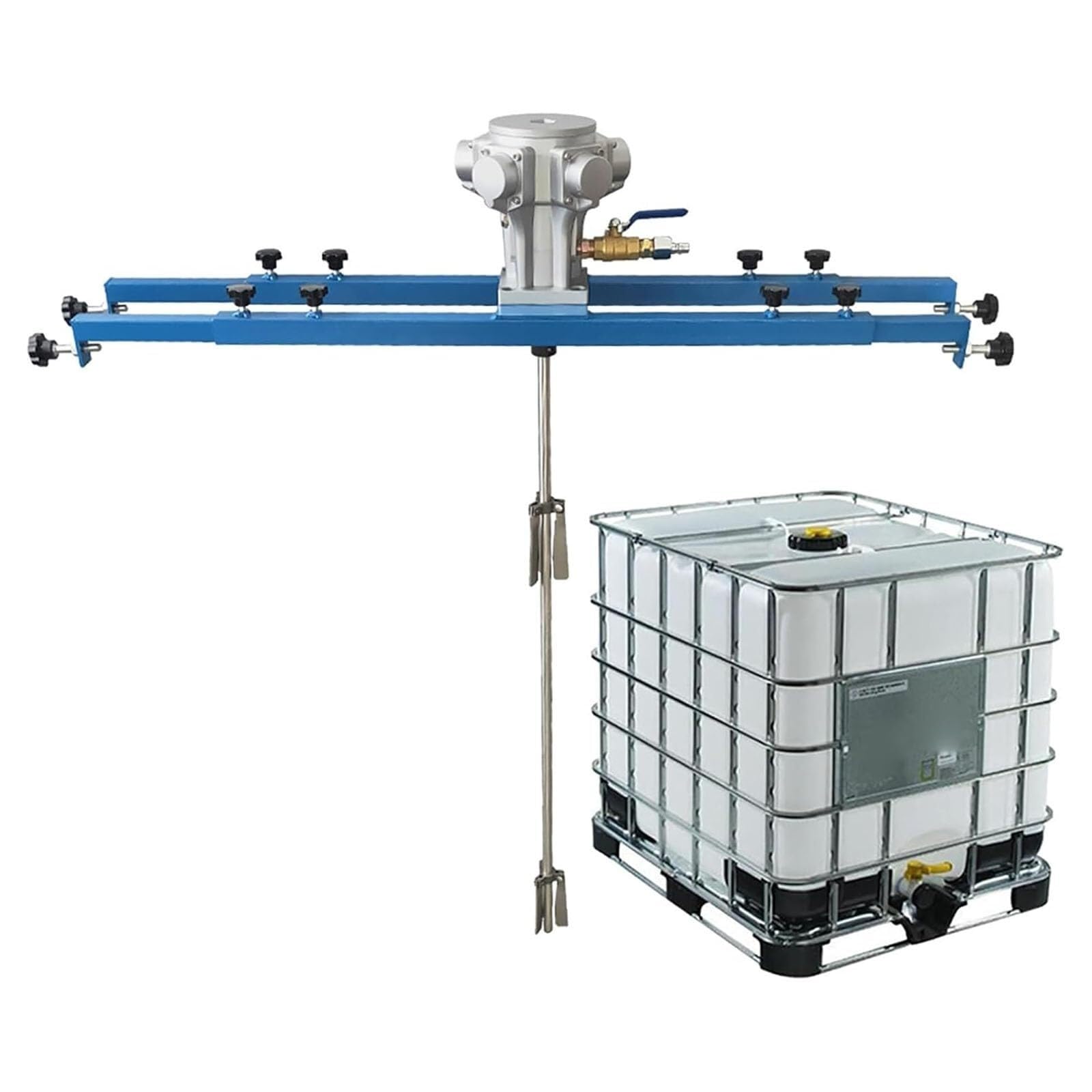 SBCGFY Pneumatic Paint Mixer For 265 Gallon Ibc Tanks, 1Hp Automatic Stirring Machine With Folding Propeller & Bracket, Ideal Air Agitator For Efficient Mixing