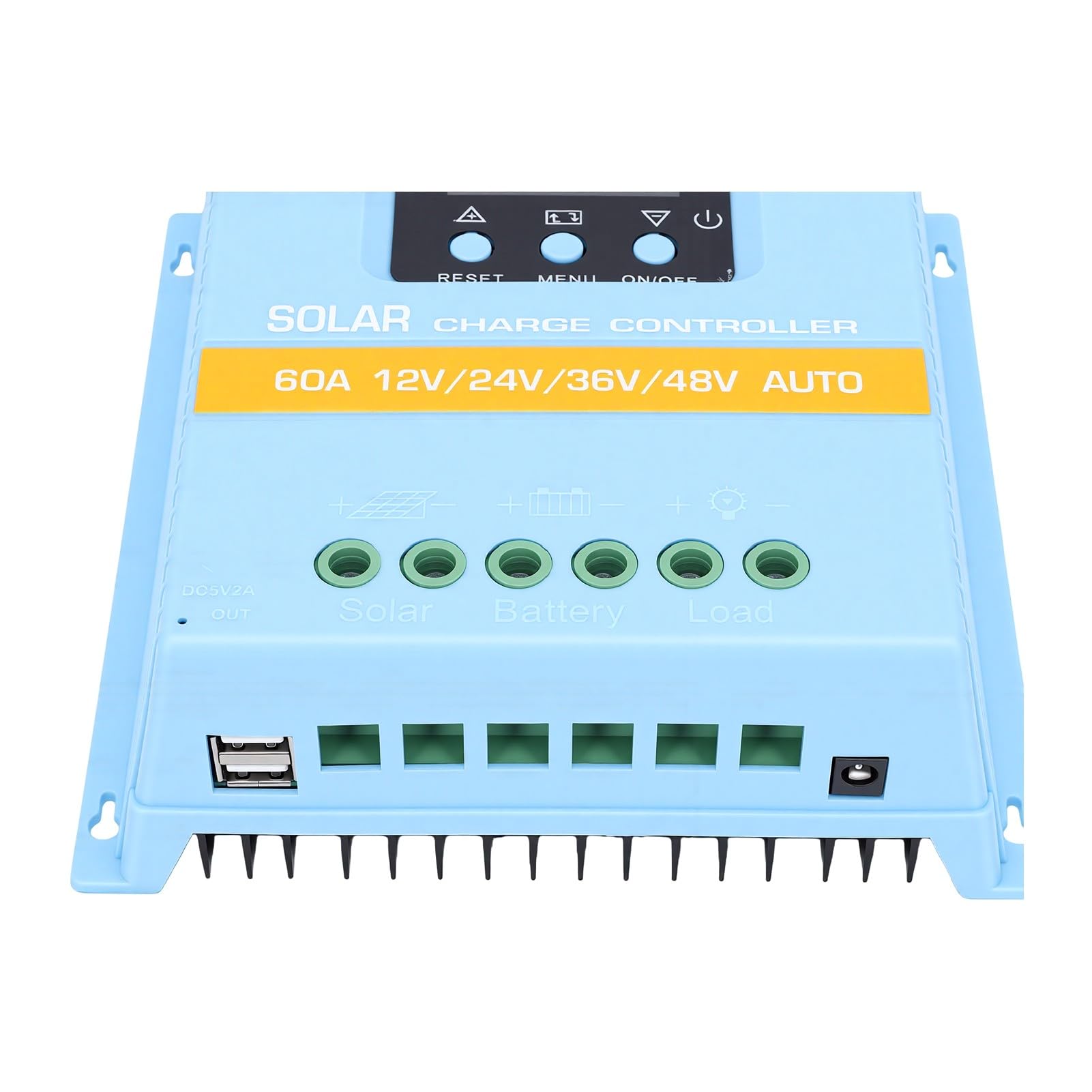 YDuupxe Mppt Controlador de Carga Solar, 60A Auto 12V 24V 36V 48V