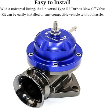 Universal Type-RS Tur-bos Blow Off Valve Kit Blow Dump Off Valve Turbos 25psi BOV Powerful Efficient, Black