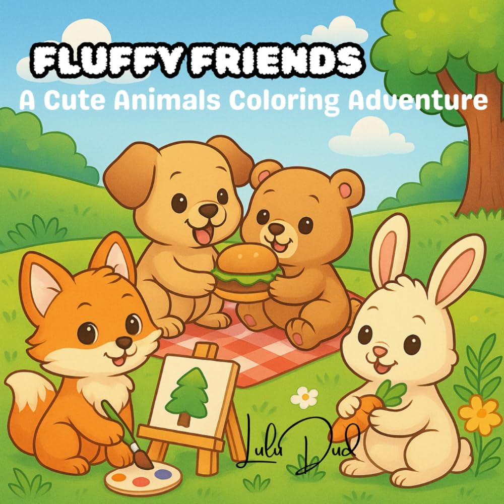 Fluffy Friends: A Cute Animals Coloring Adventure