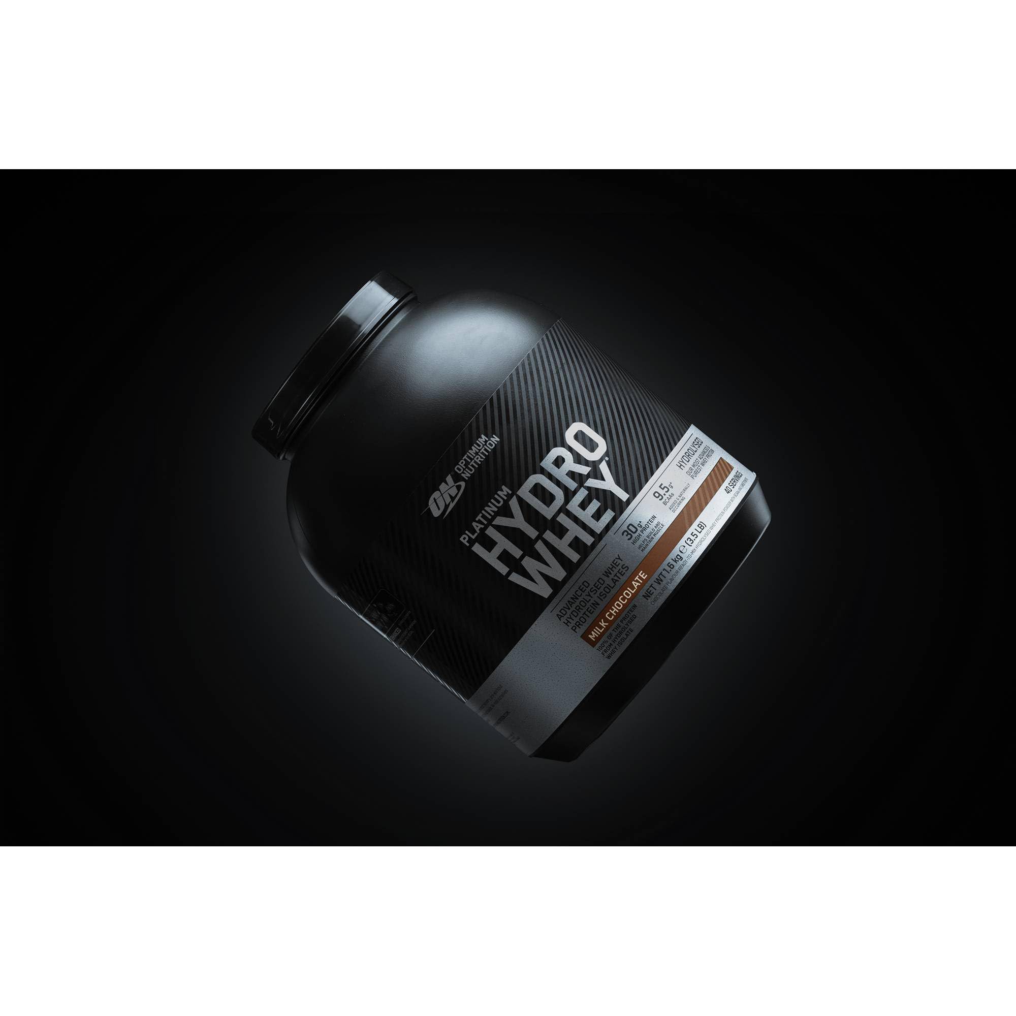 Optimum Nutrition Platinum Hydro Whey, Proteine in Polvere Whey Isolate Idrolizzate, Powder con Aminoacidi Essenziali, Glutammina e BCAA, Gusto Cioccolato al Latte, 40 Porzioni, 1.6 kg