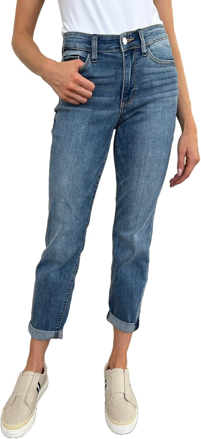 Judy Blue Women's Cuffed Hem Slim Jeans