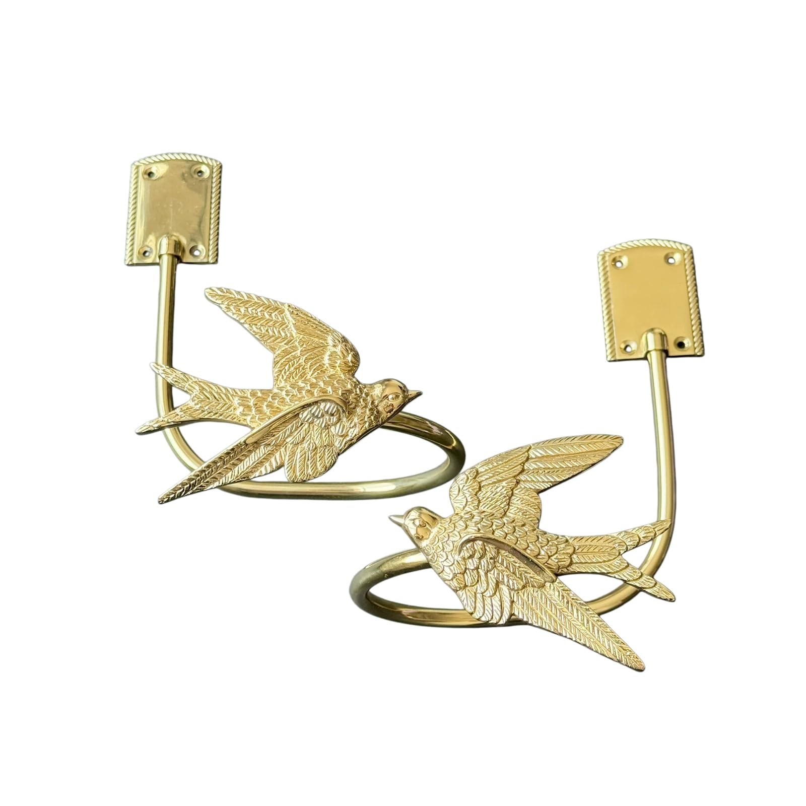 Curtain Holdbacks, Brass Curtain Holdback, Set of 2 Window Curtain Tieback Hooks