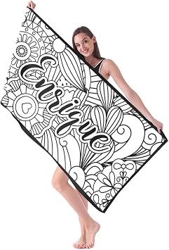 Custom Beach Towel Personalized Bohemian Beach Towels for Adults Kids Men Women Custom Indian Beach Towel with Name 07