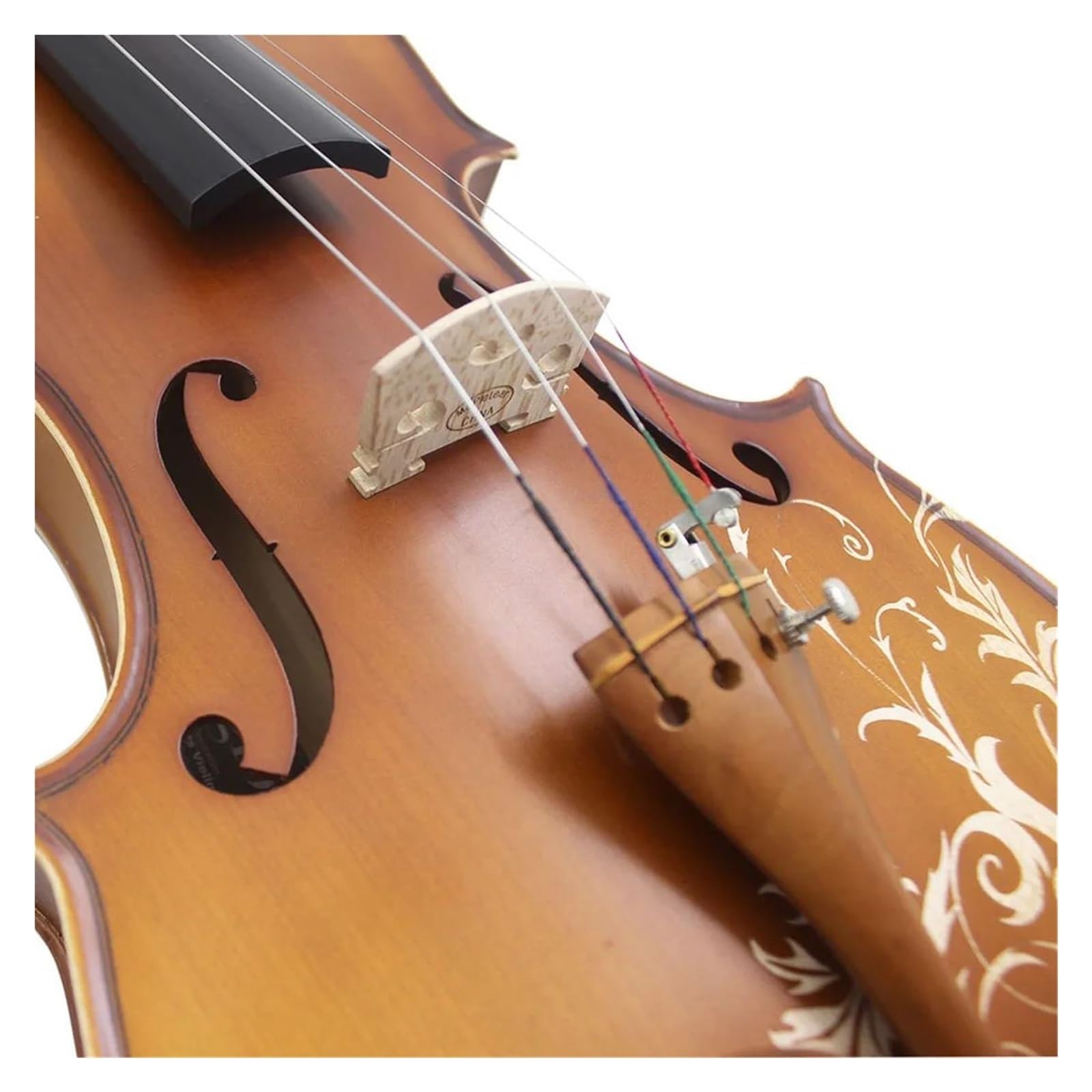 Skrzypce Skrzypce Korpus Z Hebanu Podbródek Ręcznie Rzeźbiony Instrument Strunowy Naramiennikiem I Tunerem