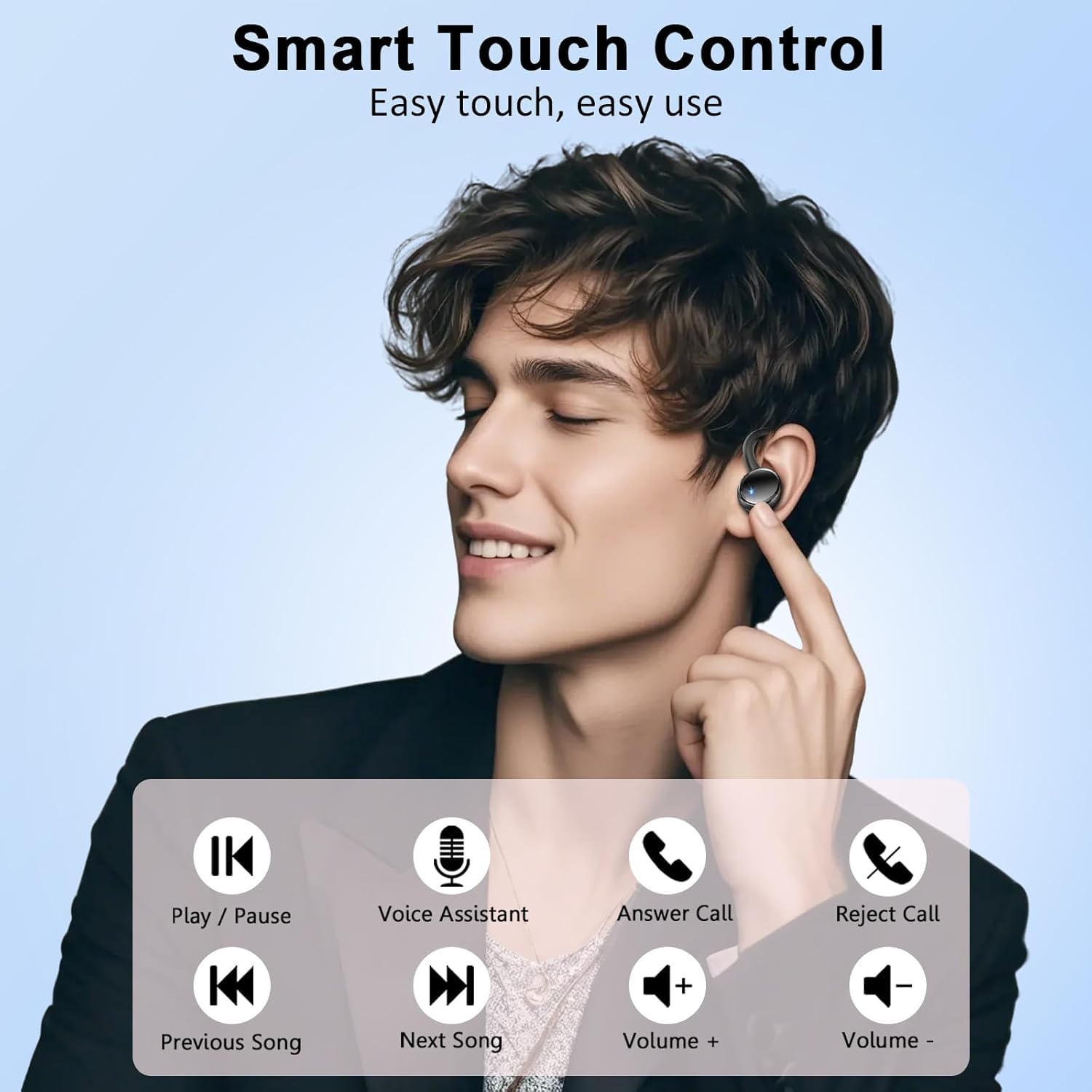 2026 Kopfhörer Kabellos Bluetooth 5.4, Bluetooth Kopfhörer, 4 ENC Noise Cancelling Mics, 50 Std Spielzeit, HiFi Stereo, In Ear Kopfhörer Kabellose Kopfhörer, IP7 Wasserdicht, Ohrhörer mit LED Anzeige