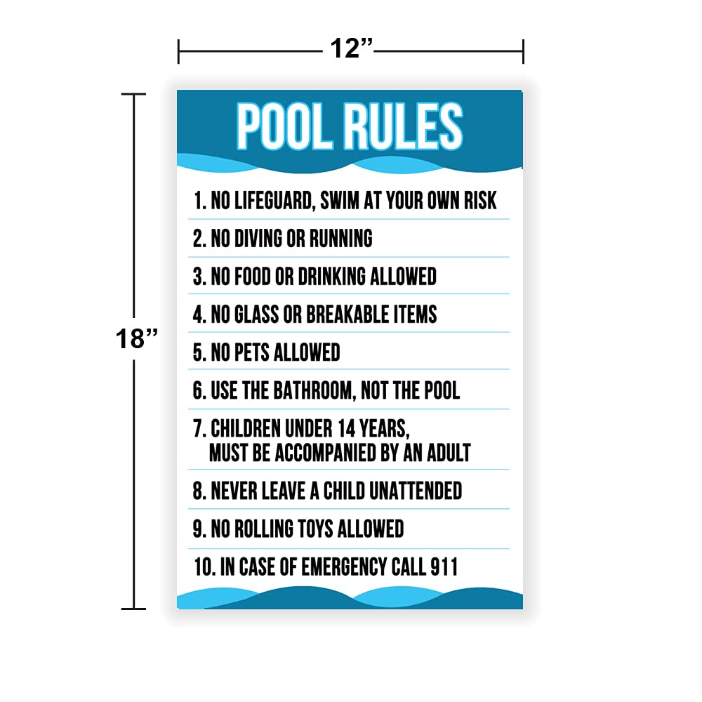 Amazon.com: Pool Sign for Outside, Corrugated Plastic Safety