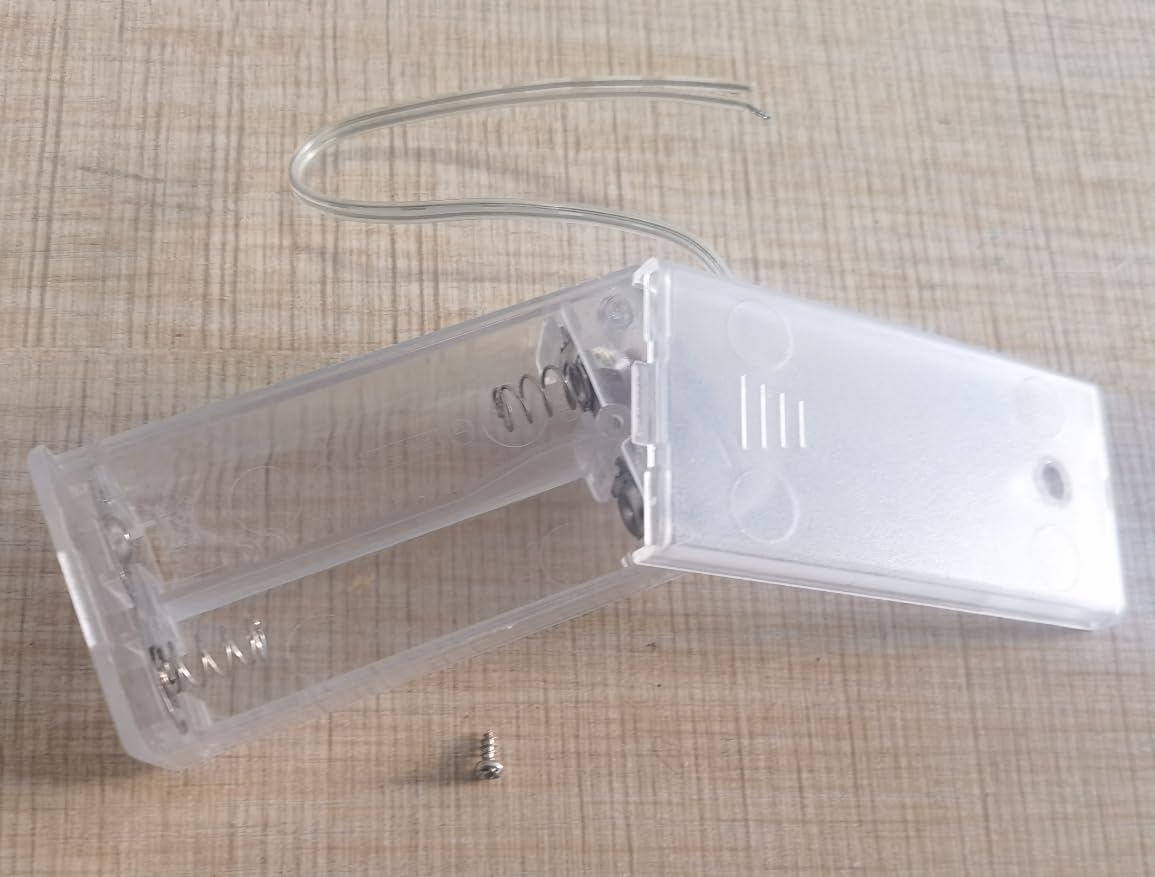 5/10pcs New 2 AA 3 AA Battery Holder Box Case with Switch and Screw White Color s462 (10pcs 2AA)