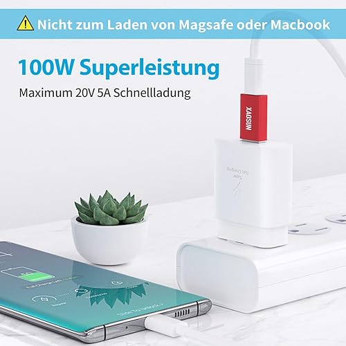 Vista 23 de XAOSUN [10 Gbps] Adaptador USB C hembra a USB macho (paquete de 2), adaptador 3.1 USB A a C, sincronización de datos SuperSpeed unilateral y carga