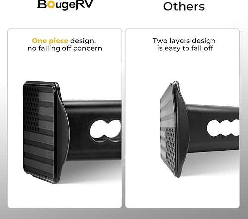 Vista 3 de BougeRV Cubierta de enganche de remolque de metal con bandera estadounidense para receptores de 2 pulgadas, cubierta de tubo de aluminio