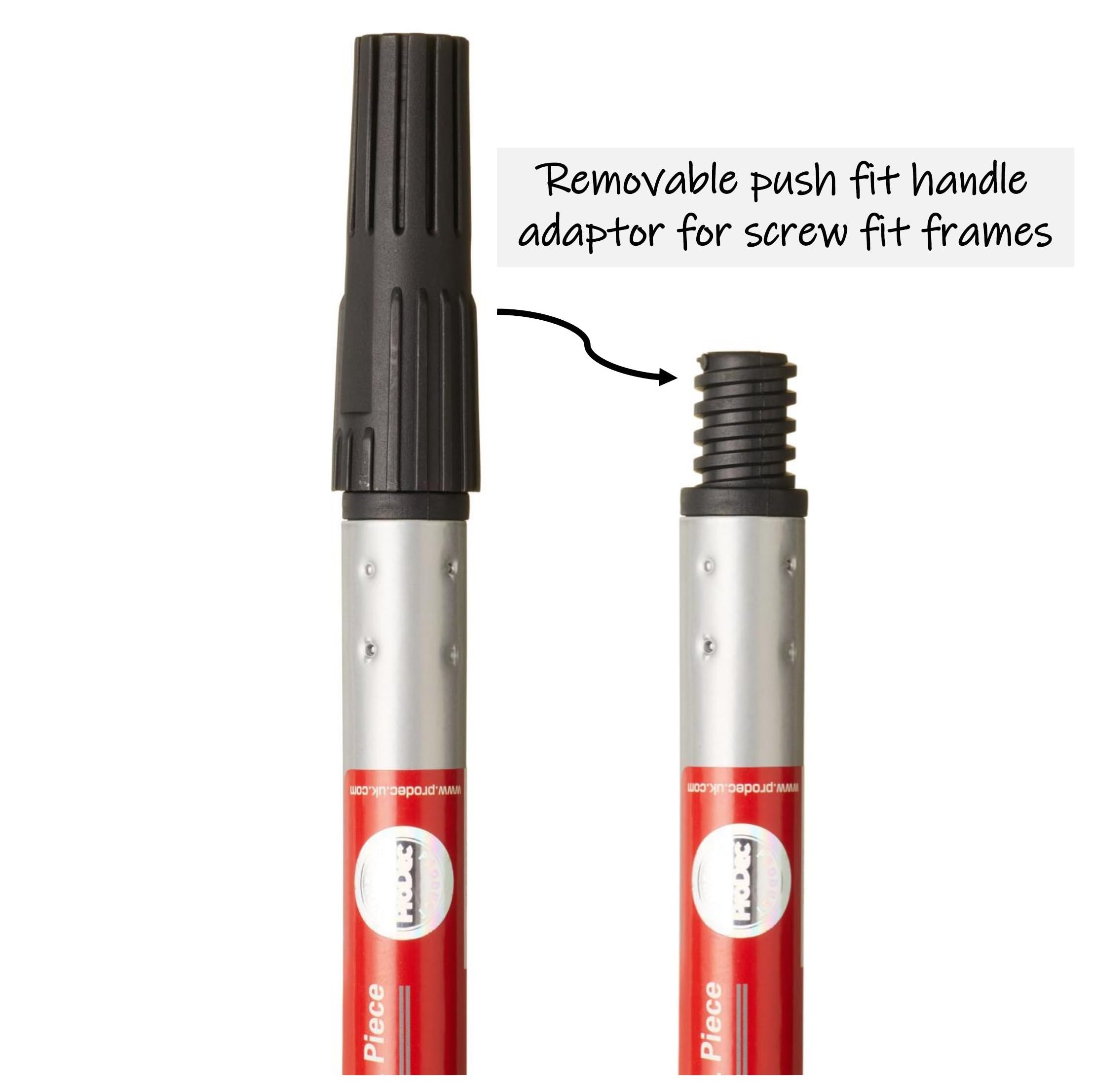 Manche Télescopique Aluminium Set Duo Avec Brosse à Récurer