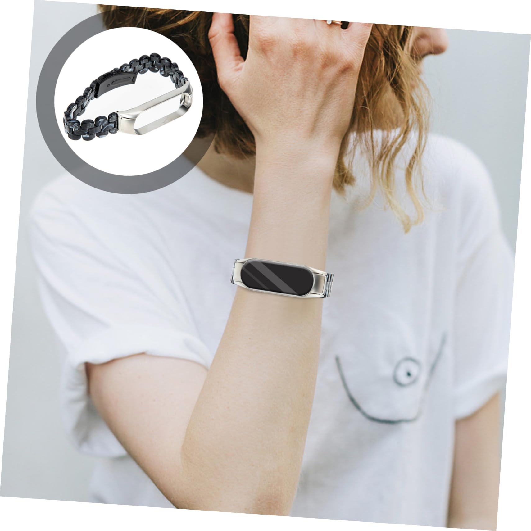 Hemobllo 4pièces Bracelet Résine Pour Montre Compatible Avec Band Élégant Et Léger Pour Toutes Les Occasions