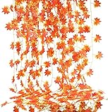 Langlebiges Material: Herbst dekoration ist gut verarbeitet, hat eine lebendige Form, eine leuchtende Farbe und behält lange Zeit schöne Farben. Keine Wartung, es verblasst nicht, es ist wind- und regensicher.