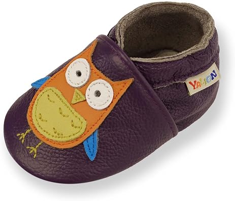 YALION Soft Sole Baby Leather Shoes Moccasins Anti-Slip First Walker Crib Shoes for Toddler Infant Boys Girls