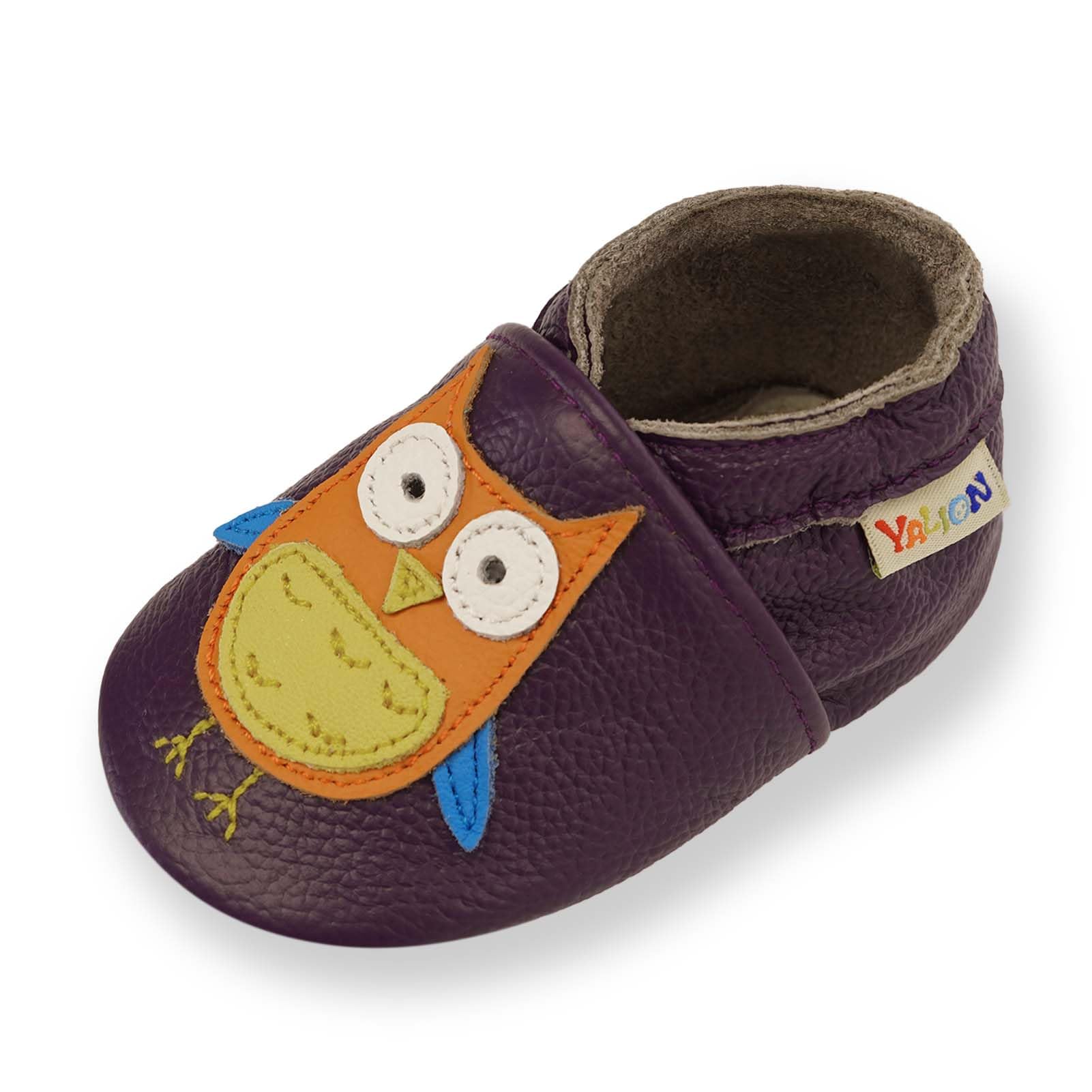YALION Baby Shoes Soft Sole First Walking Crib Shoes, Slip-on Baby Boys Girls Slippers for Infant Toddlers, Non-Slip Leather Baby Moccasins — view 11