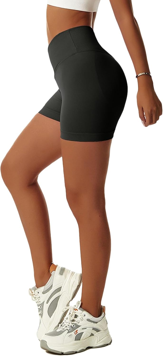Short De Sport Femme Sans Coutures - Push Up Effet Fessier, Taille Haute, Nylon/spandex, Du XS Au XL