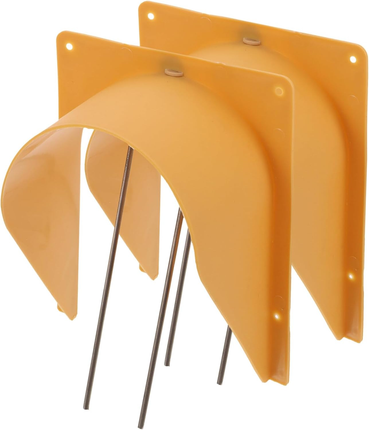 2Pcs Pigeon Door, Light Yellow Plastic & Iron, One-Way Entrance for Racing Pigeons, Easy Install Bird Cage Door for Safety, 7.48×5.90×3.34in