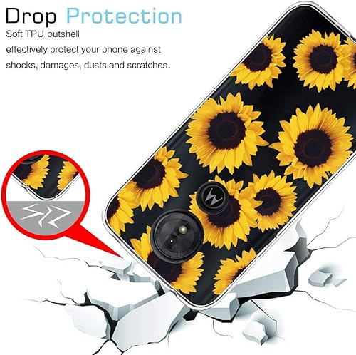 Miniatura 7 de Funda para Moto G7 Playpara Moto G7 Optimo, funda de silicona suave TPU flexible transparente para Motorola Moto G7 Play Girasol