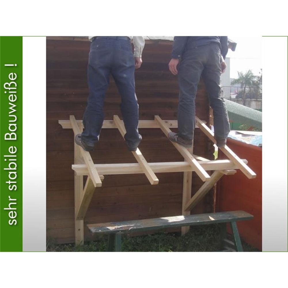 Melko Haustürvordach Vordach 2050 mm Pultvordach Tür Überdachung Haustür aus Holz Holzvordach Türdach