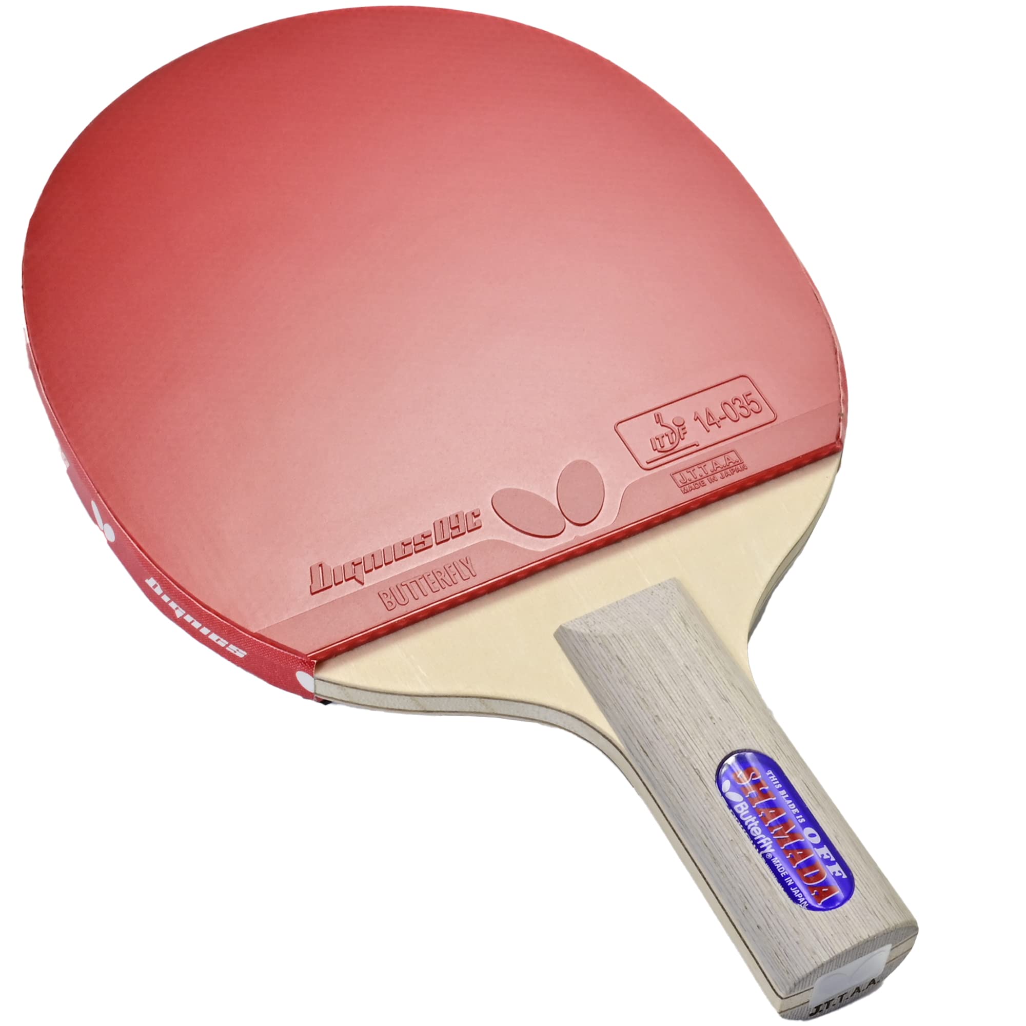 Butterfly Pang Pro-Line Table Tennis Racket - Rubber On Both Sides; for Reverse Penhold Backhand (RPB) Play - Recommended for Aspiring Professional Players - Pro-Line Series