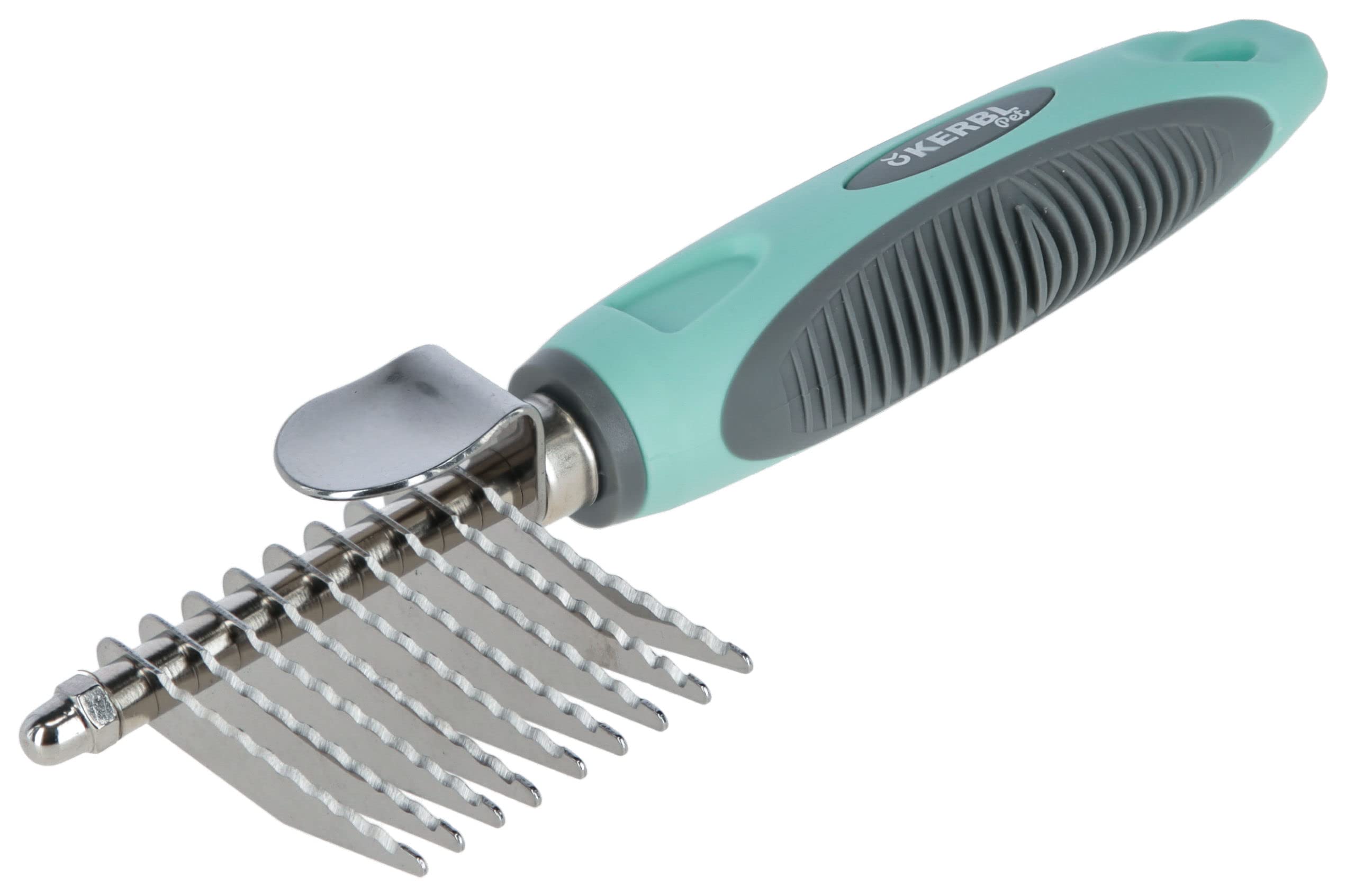 Kerbl Pet Fur Detangling Comb 18.5cm Turquoise Grey