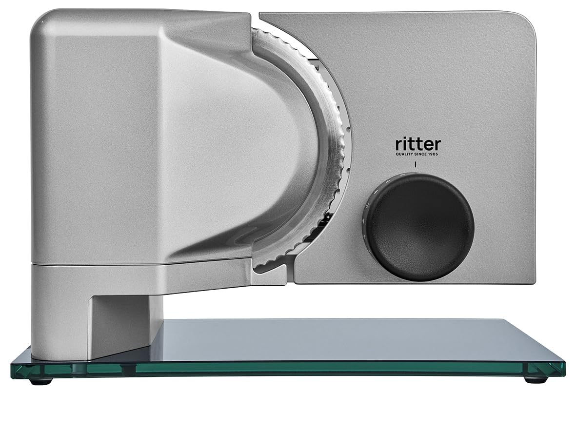 ritter affettatrice universale sono 2, affettatrice universale elettrica con motore ECO, made in Germany, argento metallizzato