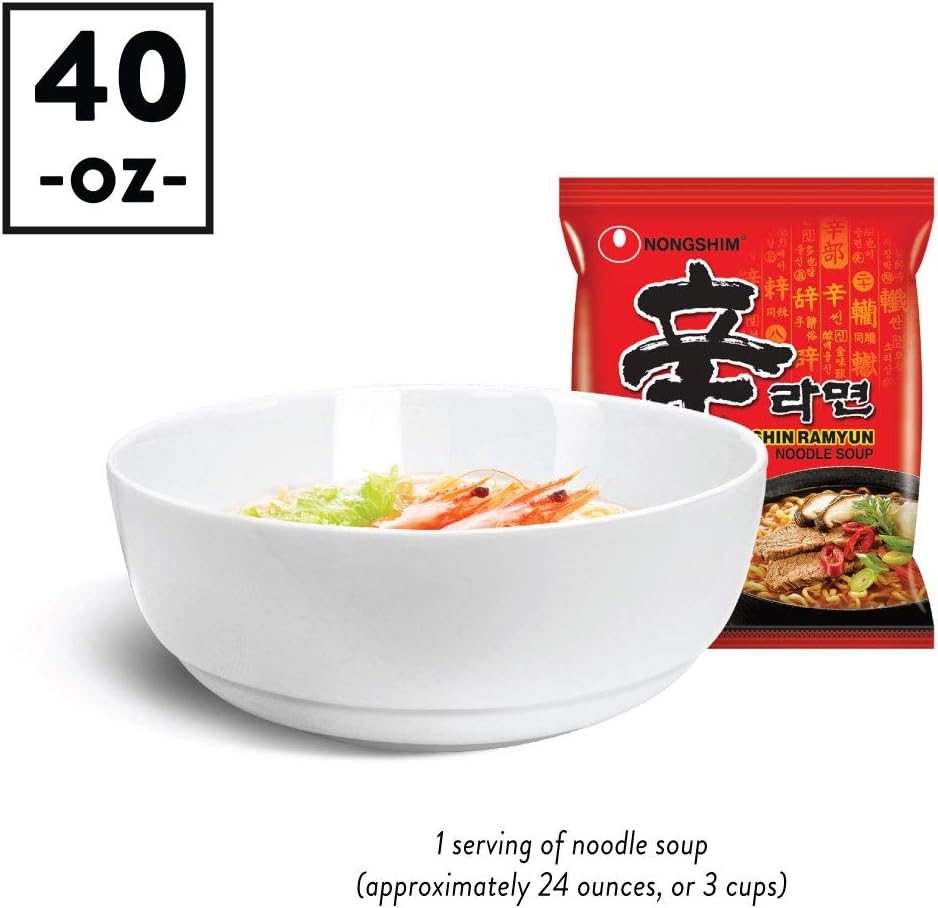 HARMAN & CO Salad Noodle Soup Bowl, Large 7.5” (40oz), Microwave & Dishwasher Safe, Frost White (Set of 3 Bowls)
