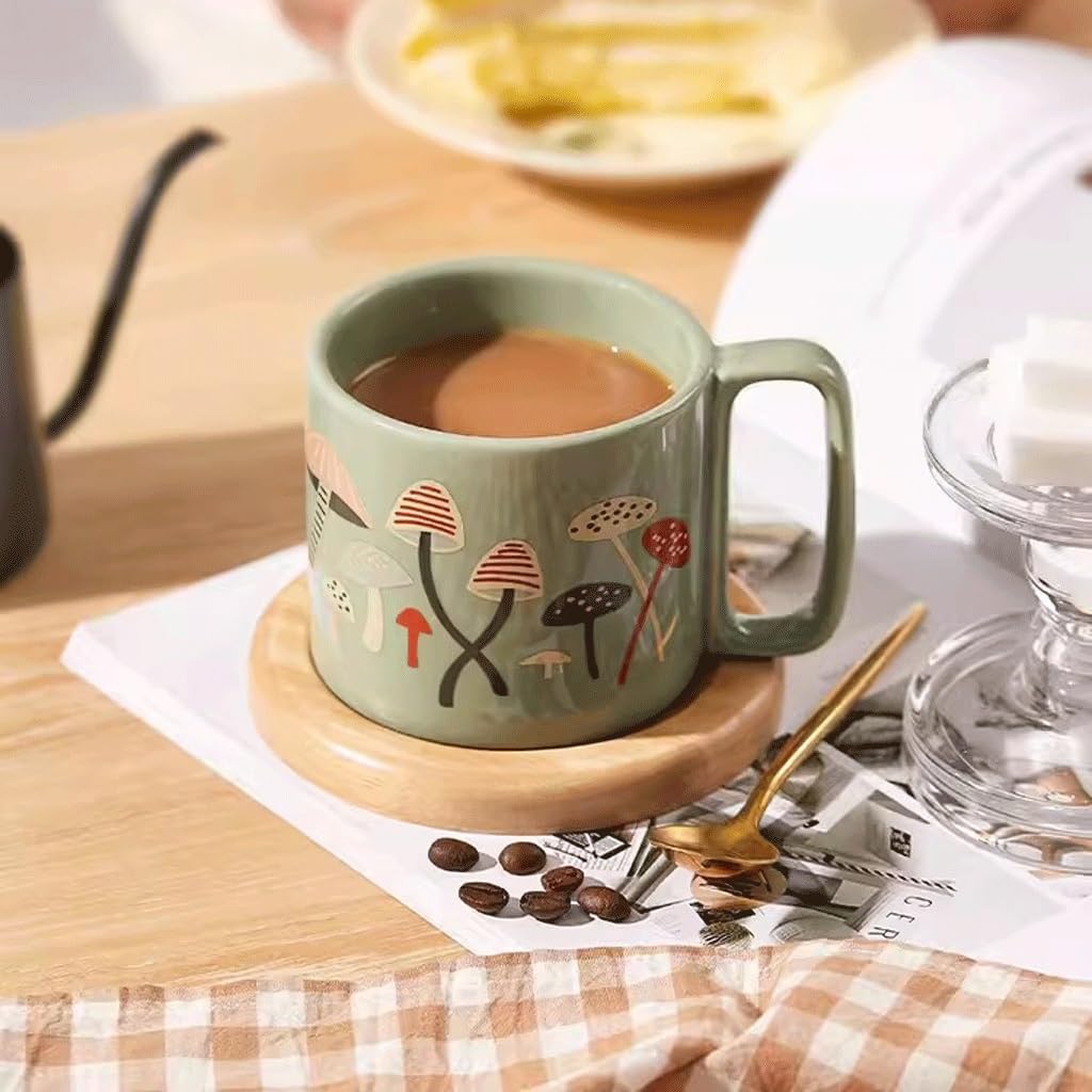 Tazza da tè, Tazza da caffè in Vetro, Tazza in Ceramica, Tazza da Colazione, Tazza da Ufficio, Tazza da casa per Ragazzi e Ragazze, Tazza da caffè (A)