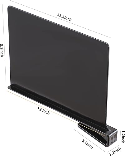 Miniatura 7 de CY craft Divisores de estantes acrílicos para armarios, separadores de estantes de madera, 2 separadores de estantes negros, perfectos para