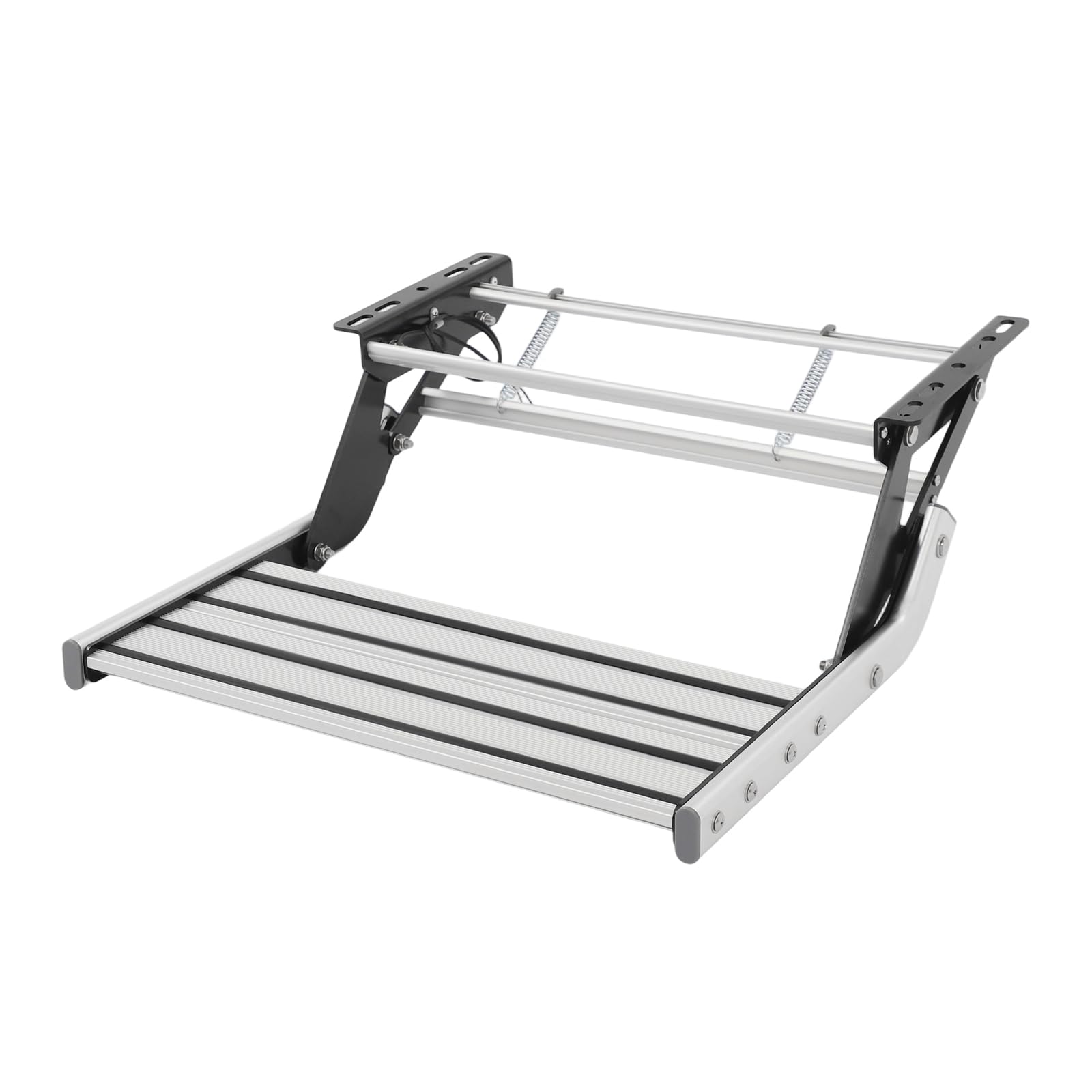 Peldaños de aluminio para autocaravanas con tiras antideslizantes, escalones plegables para autocaravanas, escalones manuales para autocaravanas con una capacidad de carga de 200 kg, adecuado para