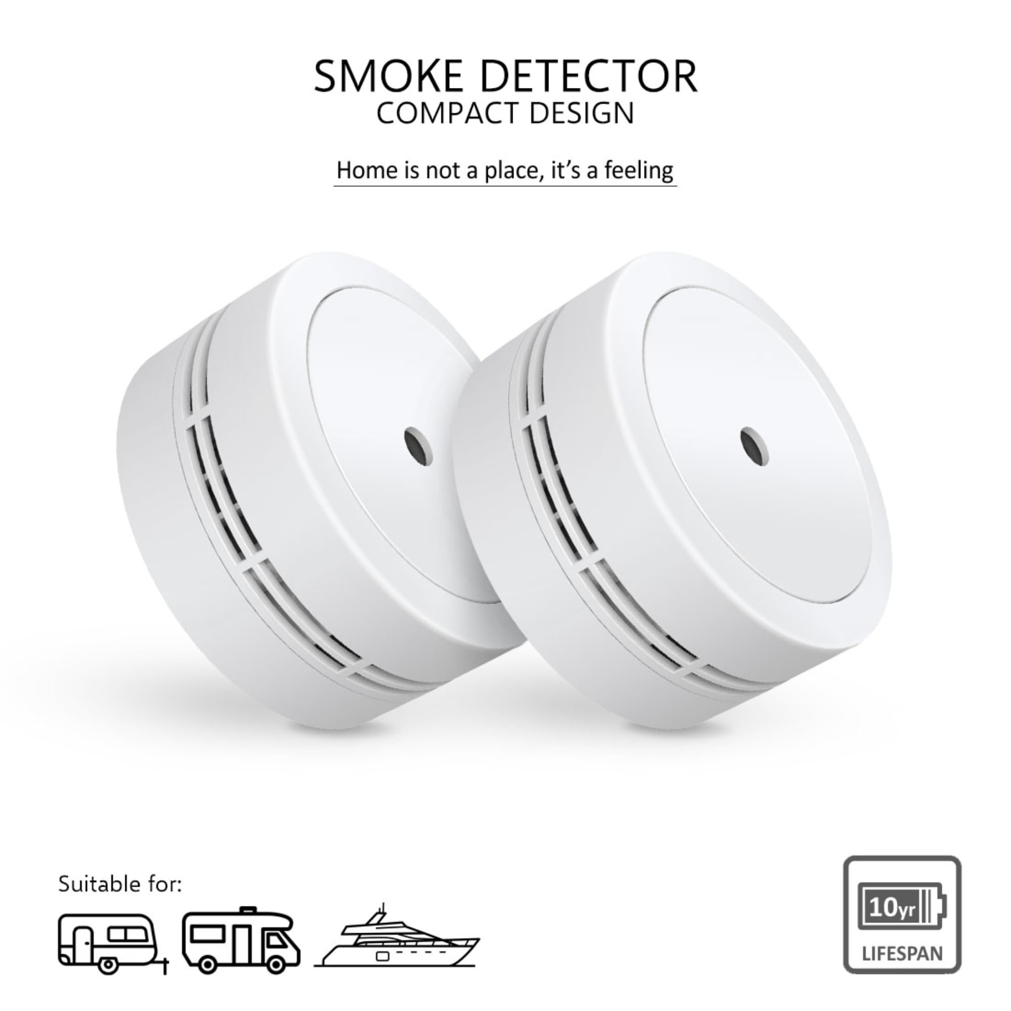 ELRO FS7810 2-Pack VDS Mini Detector de Humo con batería de 10 años