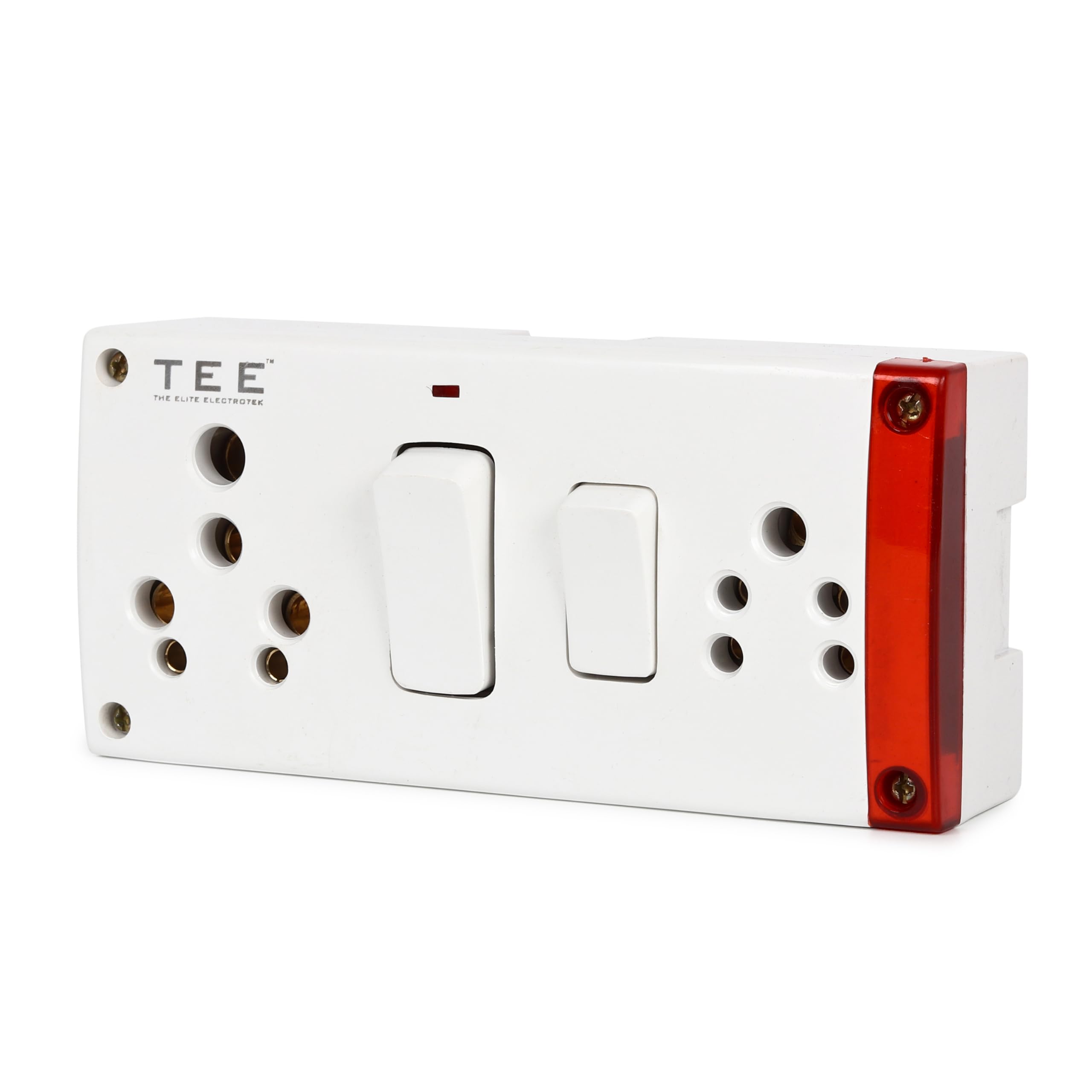 THE ELITE ELECTROTEK Combined Box with Universal Socket, Master Switch, LED Indicator & Safety Shutter | MCB Option | 240V Power Utility Box for Home, Office & Appliances (DOUBLE COMBINED BOX 16 * 6)-picture-16