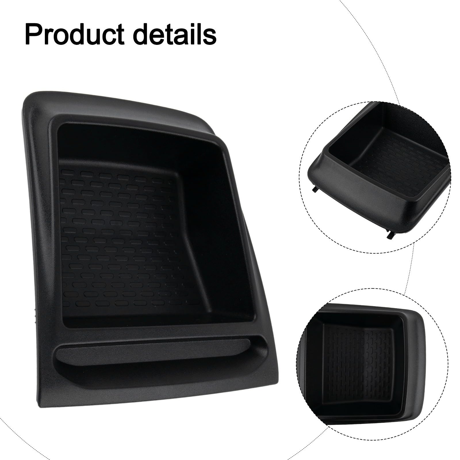 Caja de almacenamiento central del coche Organizador interior para Fiat Ducato Boxer Relay 2014-en 7350670012 en ABS negro