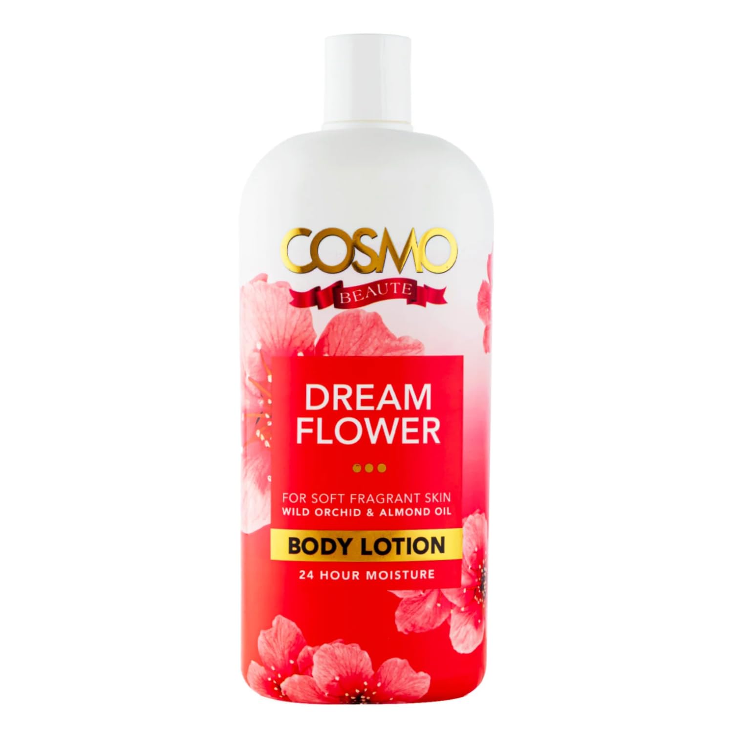 Cosmo Beaute Dream Flower Perfumed Body lotion 750ml, For Men & Women, Moisturizing, Soft Fragrant Skin, Wild Orchid, Almond Oil, 24 Hours Moisture, For All Skin Types, Face & Body, Beauty Lotions