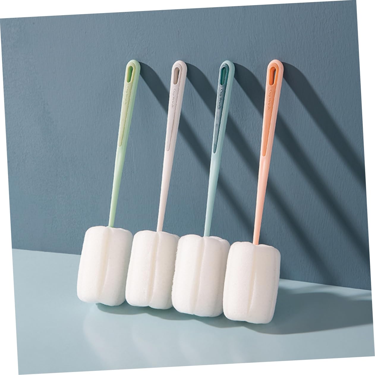 Zerodeko 5 Set Di Strumenti Per La Pulizia Spazzola Per Bottiglie Per Viaggio Spazzola Spugna Leggera E Multifunzionale 4 Pezzi * 5