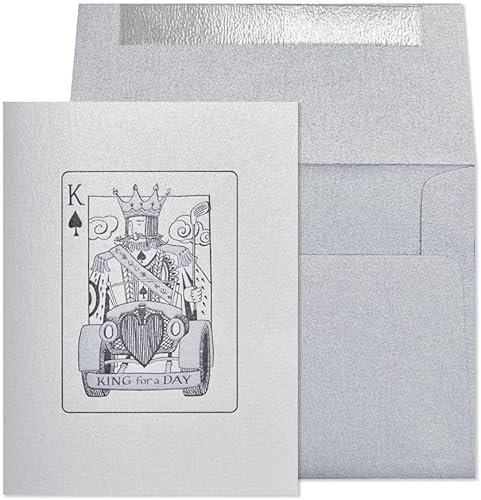 NIQUEA.D Tarjeta de feliz cumpleaños, King for a Day Playing Card (NB-0111), (4.125 x 5.5 pulgadas) vertical