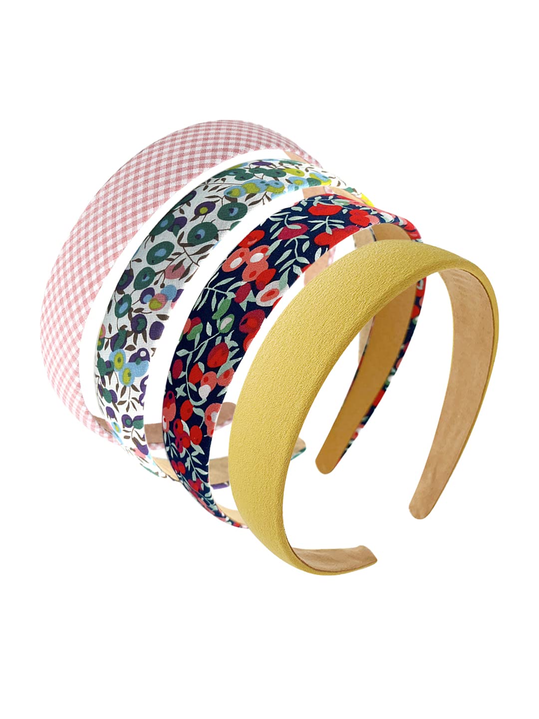 Melbees by Yellow Chimes Hair Bands for Girls Kids Hair Accessories for Girls Baby Hair Band 4 Pcs Floral Printed Multicolor Hairband for Girls Kids Head Bands for Girls Kids & Toddlers-image-1
