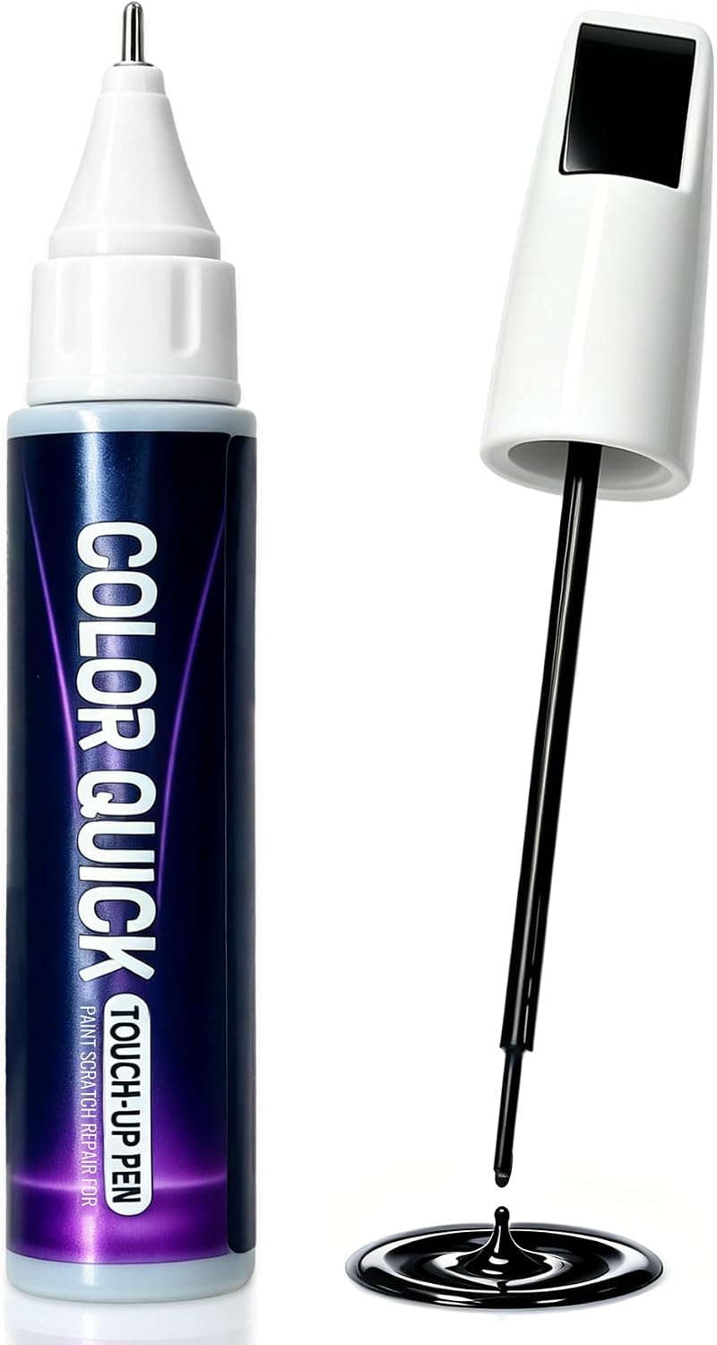 Black Touch Up Paint for Cars, 2-in-1 Car Scratch Remover Pen, Car Paint Scratch Repair Pen for Versatile Use, Fast-Drying, Easy to Use, Safe and Waterproof