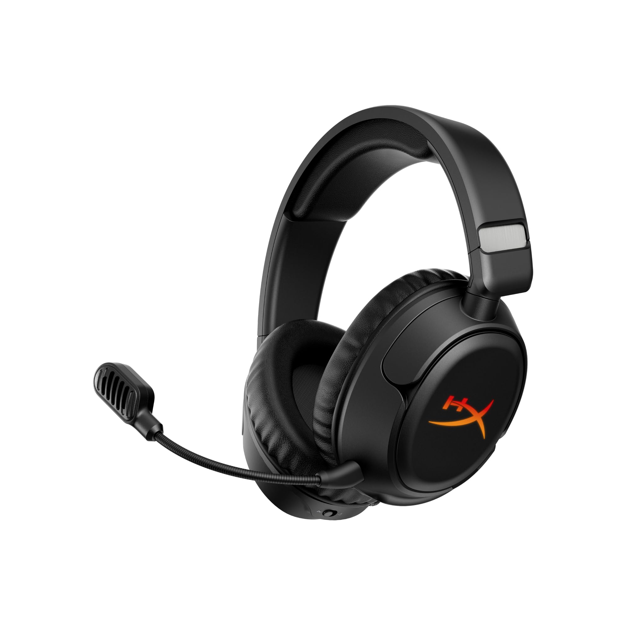HyperX Cloud Flight 2 – Auricular Gaming inalámbrico, Luces RGB Personalizables, batería 100 Horas, Dual Wireless 2.4GHz y Bluetooth, Instant Pair, PC/PS/Switch/Móvil, Negro