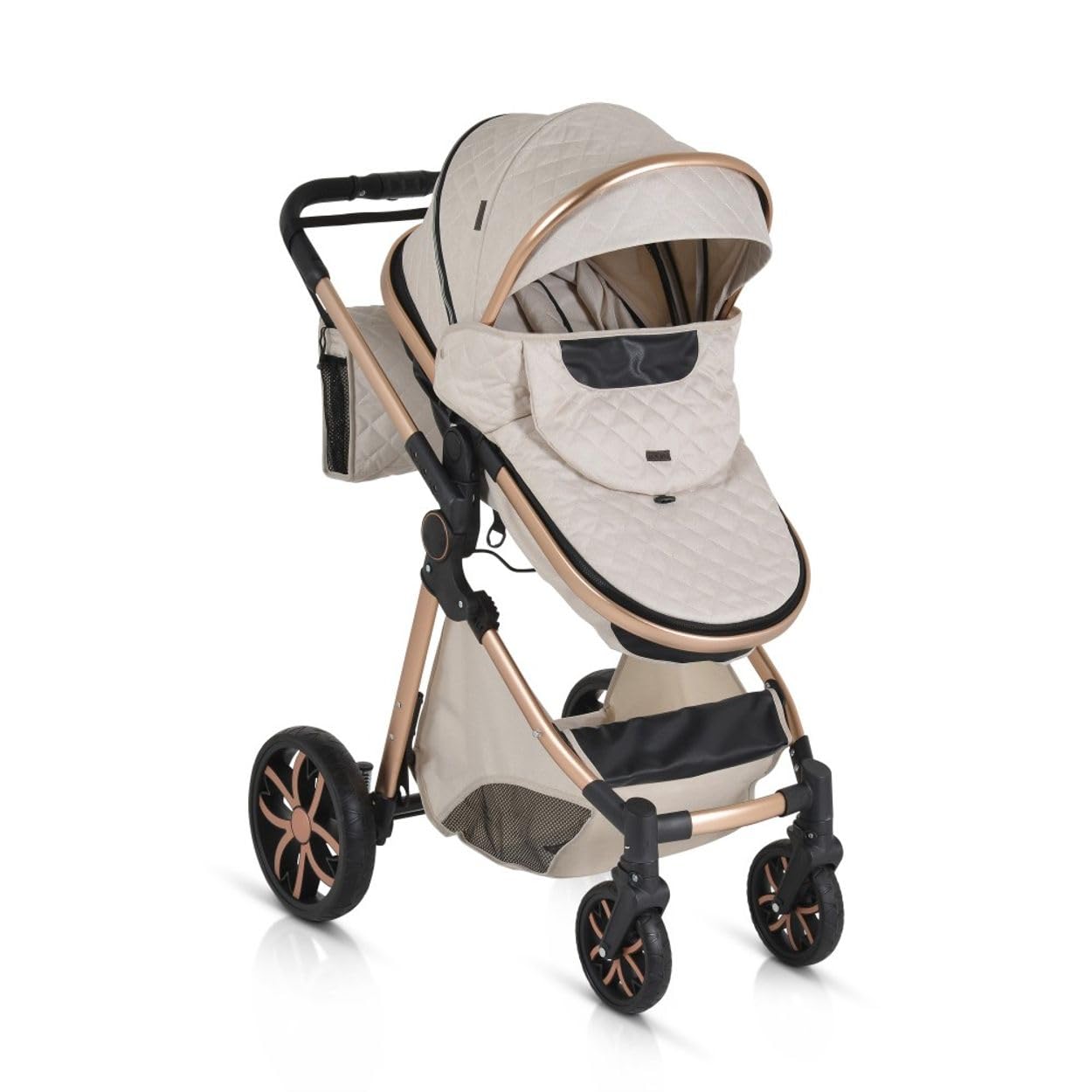 Moni Kinderwagen Alma Sportsitz Tragetasche umbaubar Wickeltasche Sitz umkehrbar beige