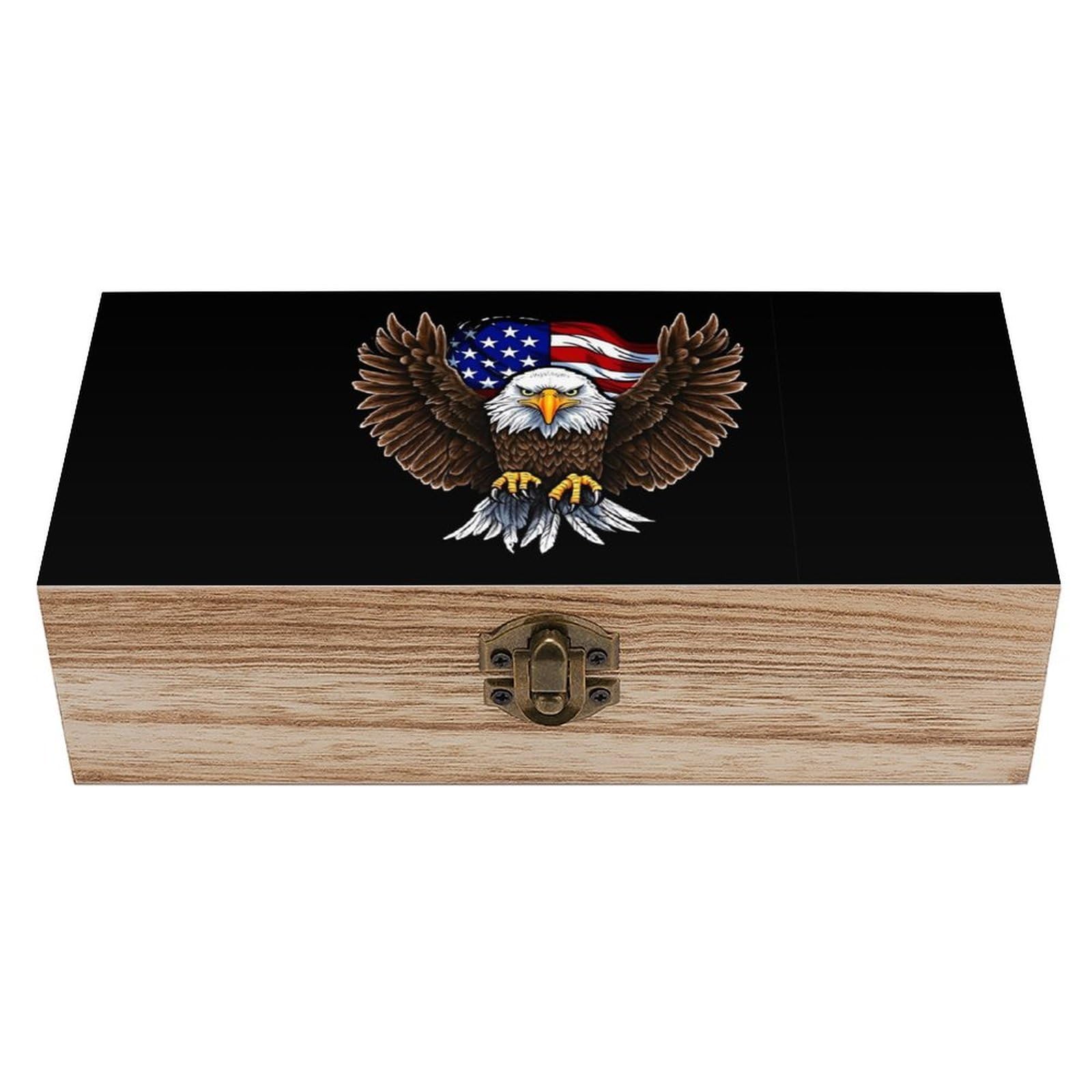 Wooden Storage Box with Hinged Lid Decorative Keepsake Boxes Organizer