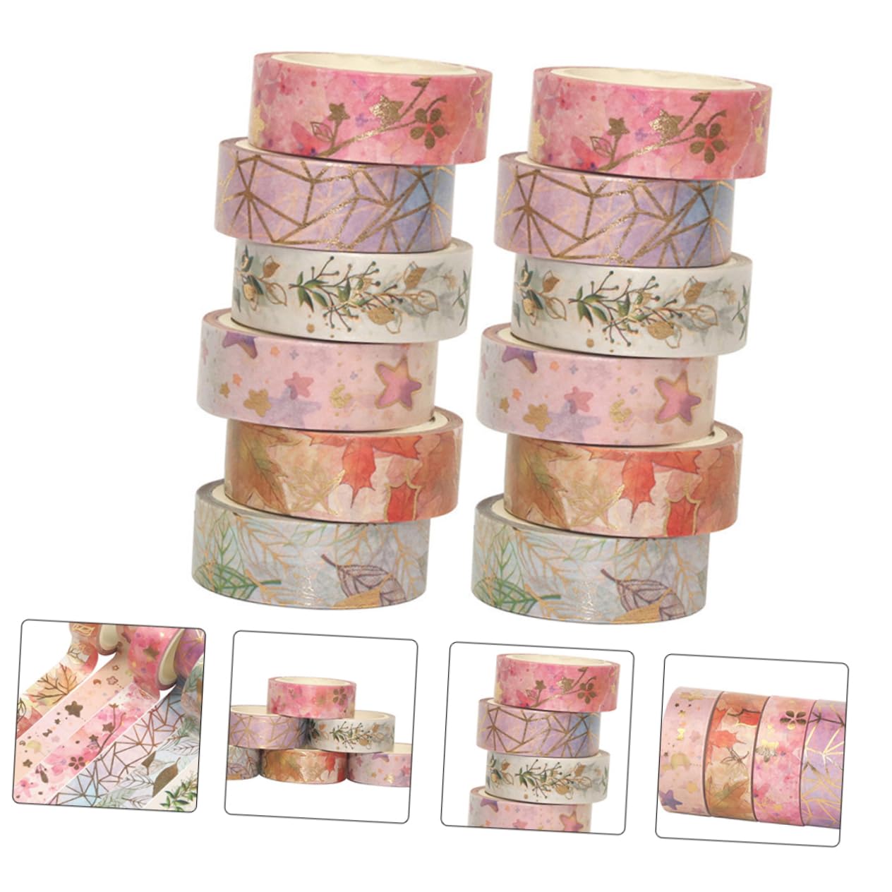 STOBOK Stk Bedrucktes Washi Tape Fotoalbum Dekoratives Washi-tape Altes Washi-tape Streifenband Selber Machen Washi-tape Selber Machen Planerband Autosachen Papier Mehrzweck Aufkleber