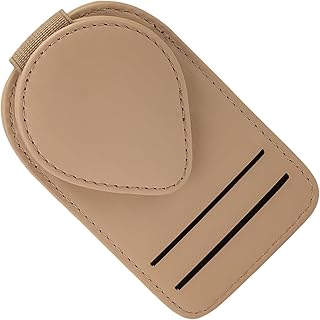 車載サングラスホルダー | PUレザー カーオーガナイザー | サングラス クリップ 車用 サンバイザー 用,男女兼用 ドライバー向け