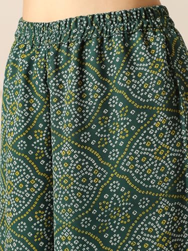 Image of Globus Women Kurta Set (8909389016096 Green L)