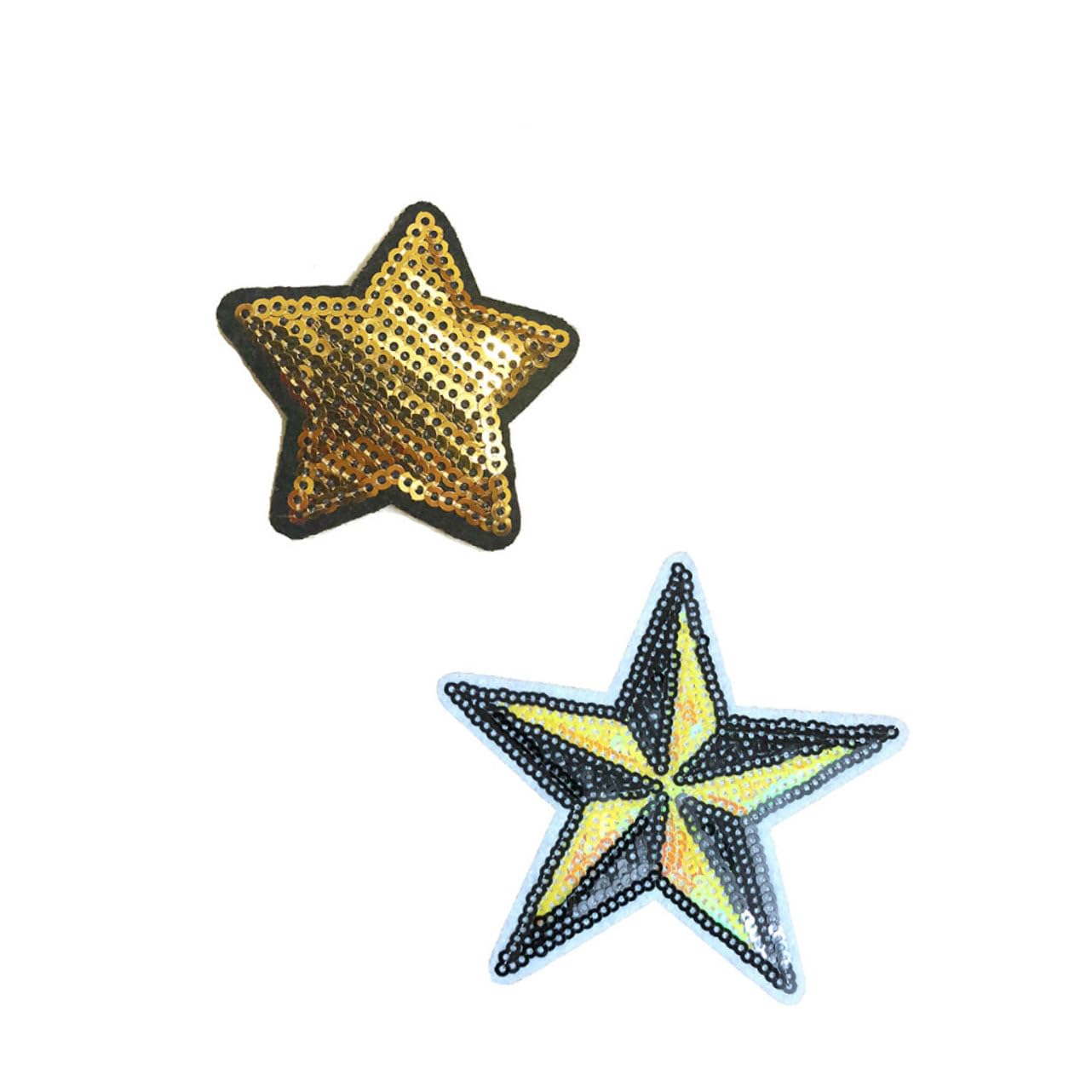STOBOK 62pezzi Toppe Adesive Paillettes Forma Di Stella Applicazioni Ricamate Per Giacche Jeans Borse e Progetti Creativi Stile Misto