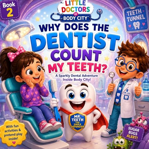 Why Does the Dentist Count My Teeth?: A Sparkly Dental Adventure Inside Body City for Toddlers and Preschoolers Ages 2–5 (My Body’s Best Employees) image 2