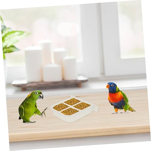 Miniatura 2 de Balacoo Comedero para loros, comedero de codorniz, 4 unidades, cuencos de agua para pájaros, jaula para pájaros, cuenco de agua, tazas para bebedor