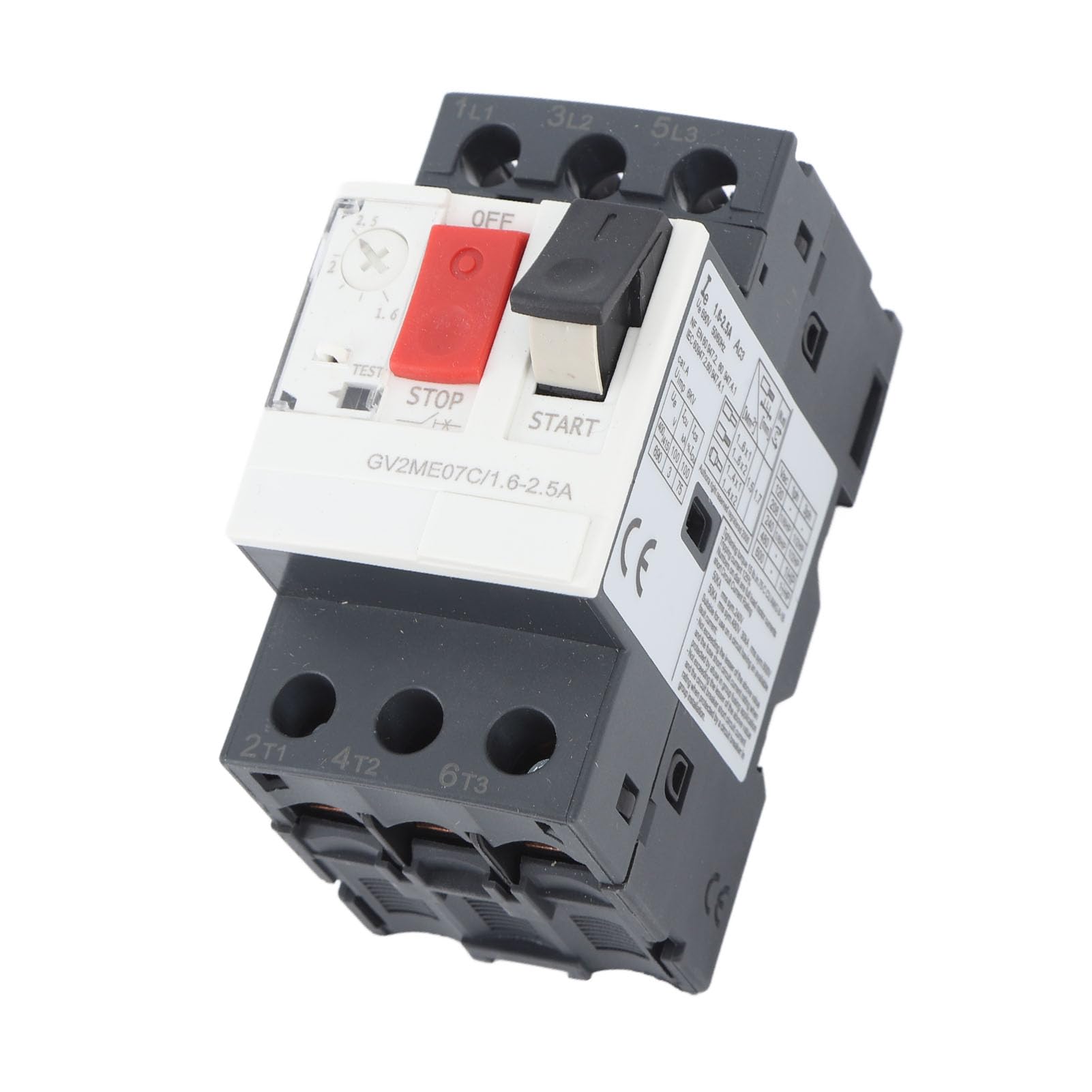 Disjoncteur Moteur AC690V 35MM Rail Mount Motor Starter Protection Switch for Motor Applications (GV2-ME07C 1.6-2.5A)